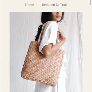 Handwoven Natural Tan Tote Bag - Bembien Le Tote